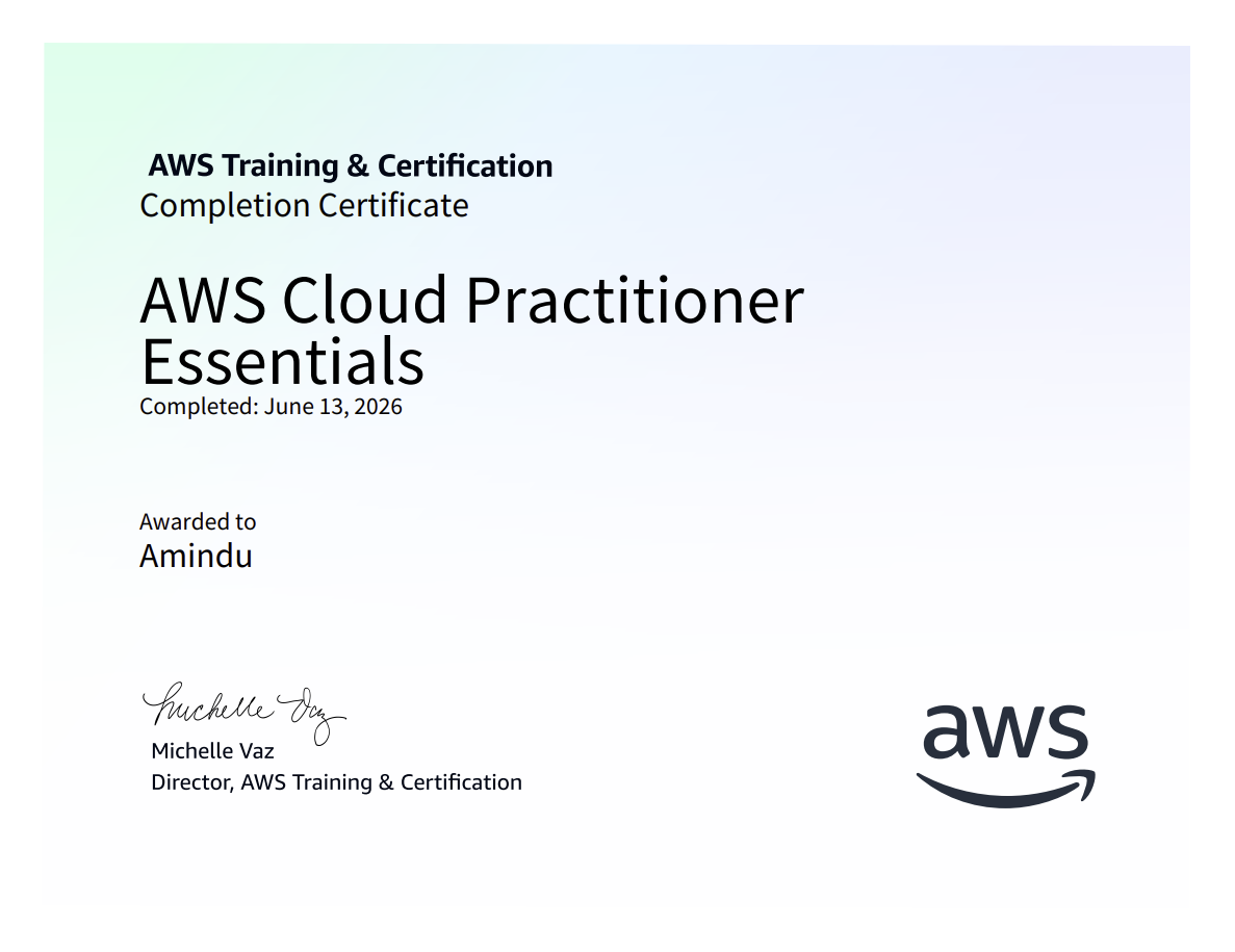 AWS Cloud Practitioner
Essentials